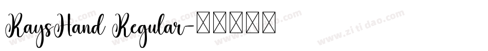 RaysHand Regular字体转换